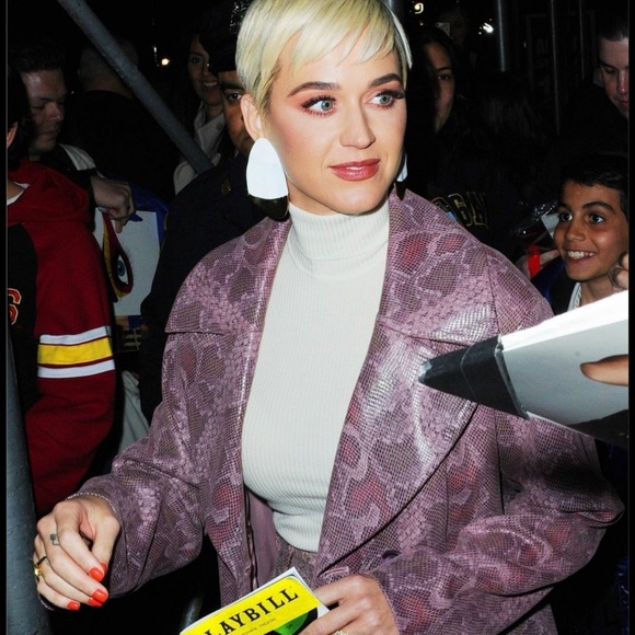 (SOLD)STAND STUDIO Faustine Long Coat Pink Faux Snake - Picture 3 of 13